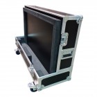 Clam Style Double 75" Screen Flightcase